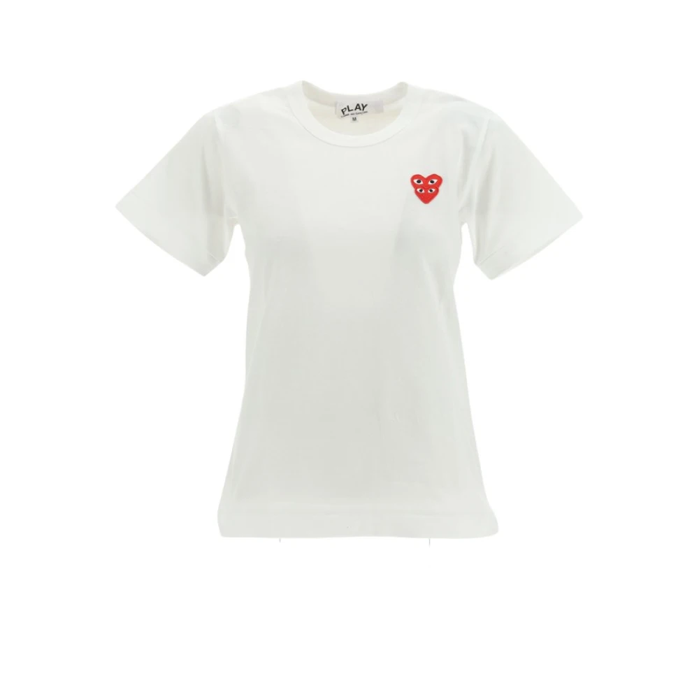 Comme des Garçons Play Dames T-Shirt L W IN White Dames