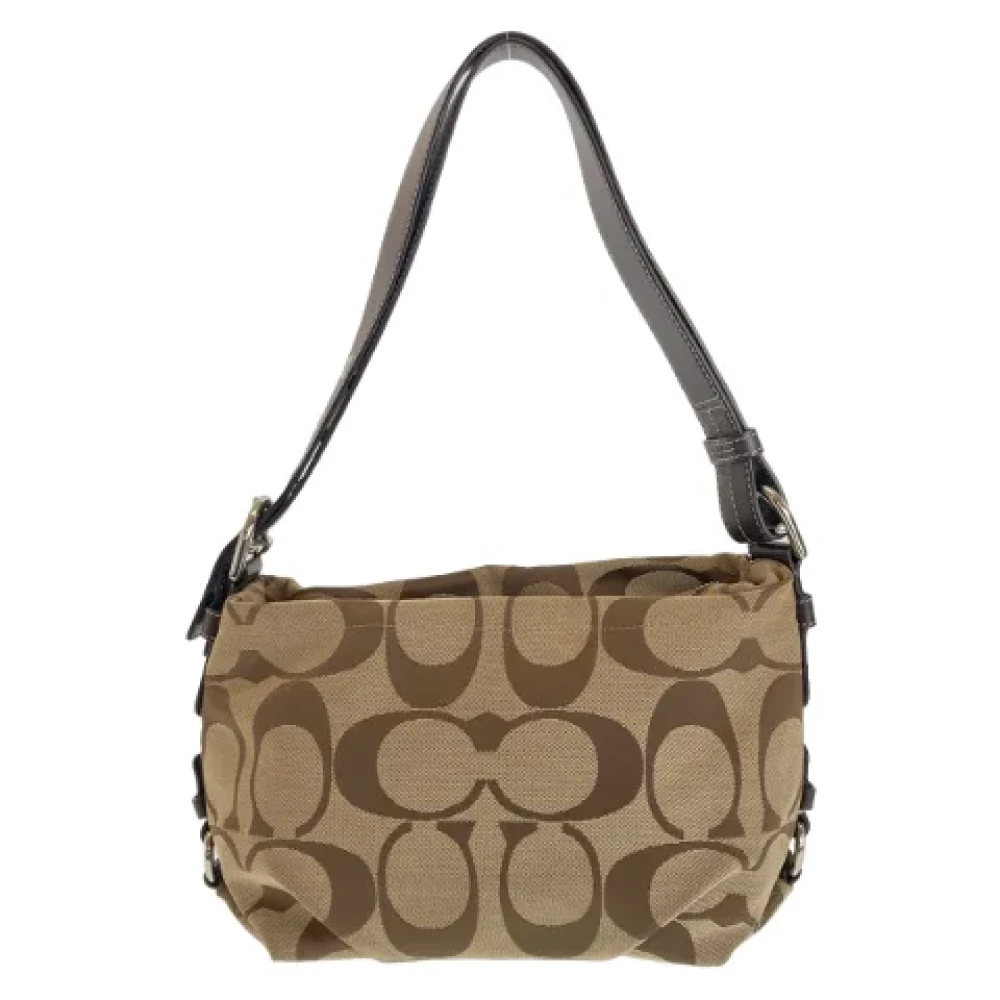 Coach Pre-owned Canvas shoulder-bags Beige Dames