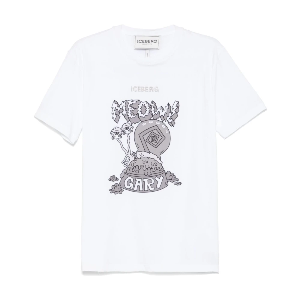 Iceberg Spongebob Squarepants Jersey T-shirt Wit White Heren