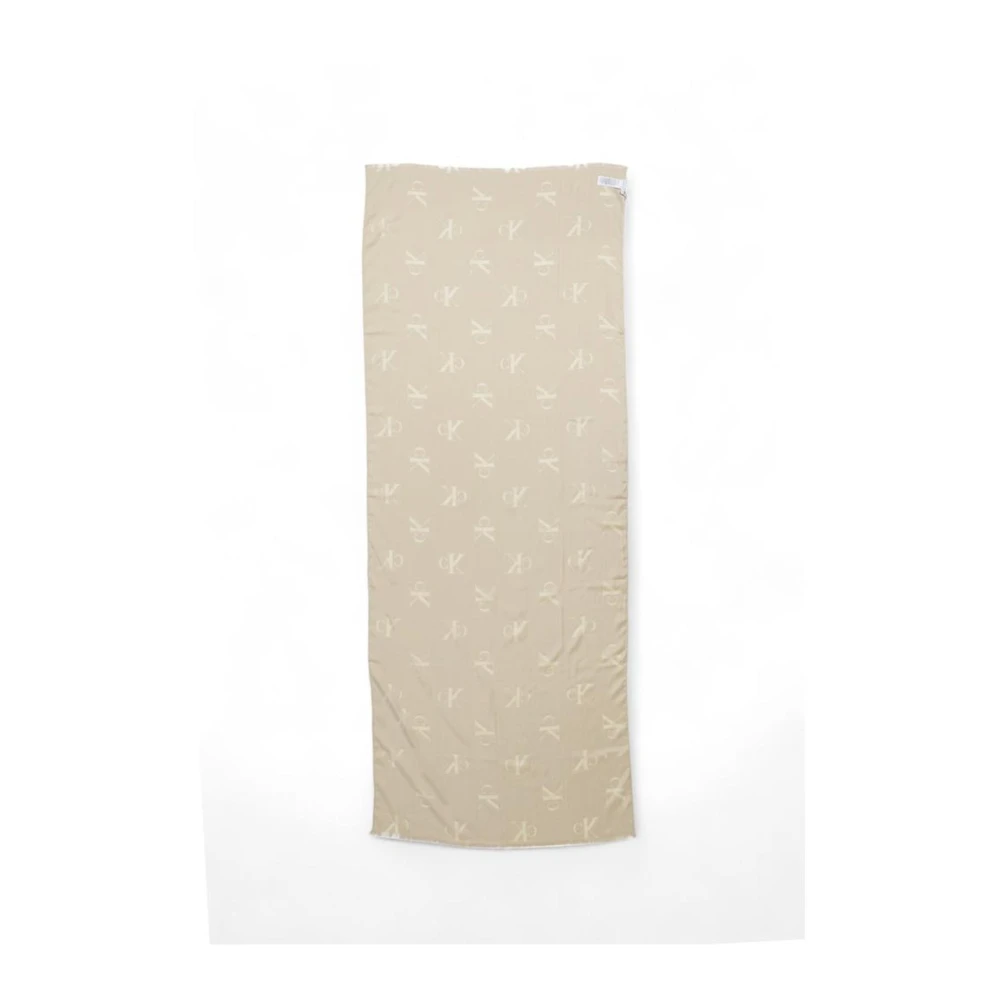 Calvin Klein Modal Blend Sjaal voor Vrouwen Beige Dames
