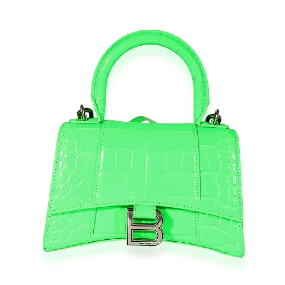 Balenciaga Vintage Pre-owned Leather crossbody-bags Green Dames