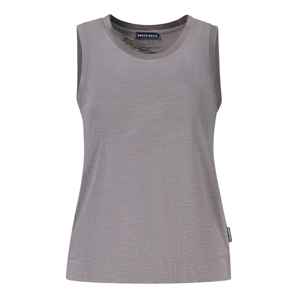 North Sails Slub Jersey Tank Top - Female - Sleeveless Tops - Gray - 2XL - Tops