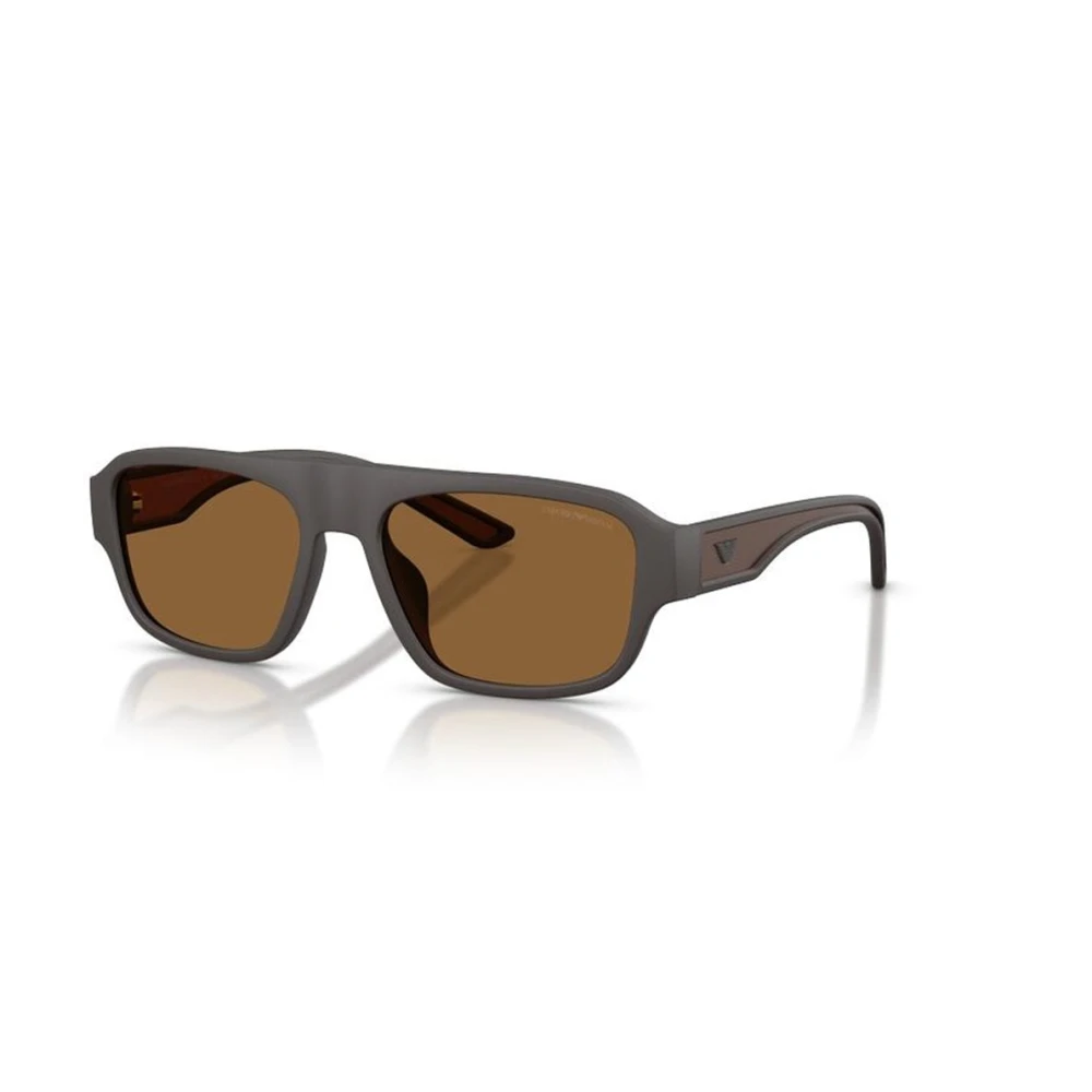 Emporio Armani Brown Square Sunglasses - Male - Sunglasses - 55 Mm - Accessories