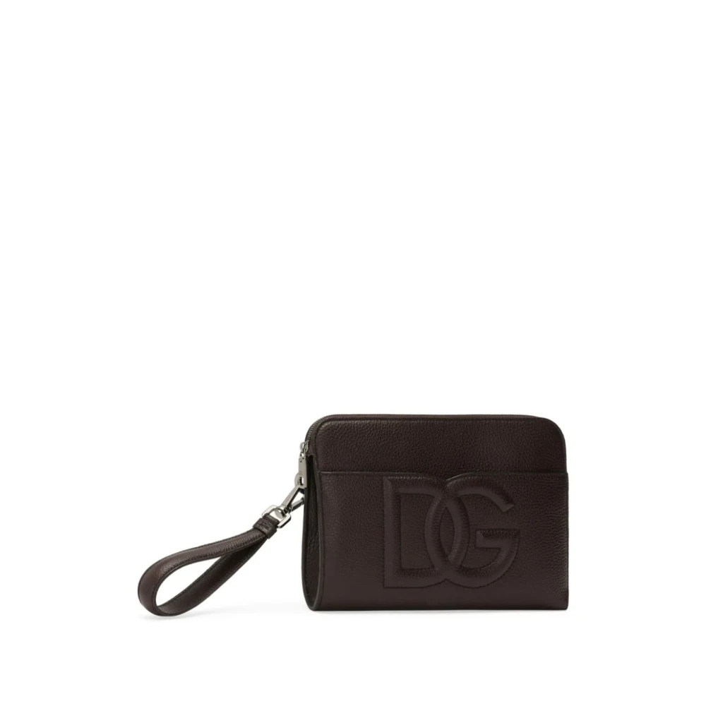 Dolce & Gabbana Zwarte Modieuze Tassen met Logodetail Black Heren