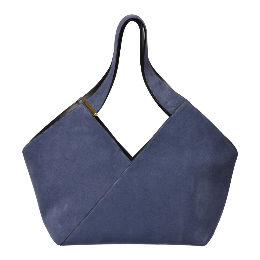 Baldinini Women's Blue Suede Shoulder Bag - Shopping Bags - One Size - Bags