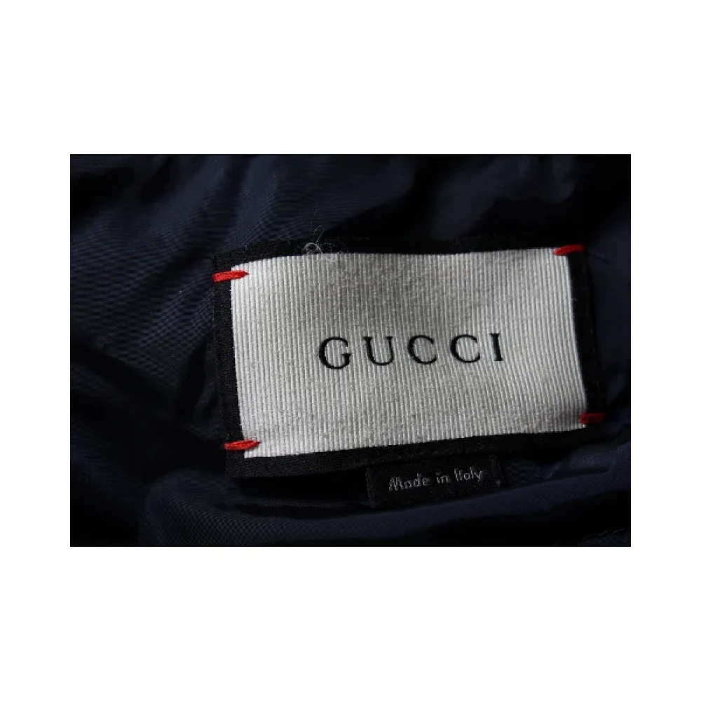 Gucci Vintage Pre-owned Polyester outerwear Blue Heren
