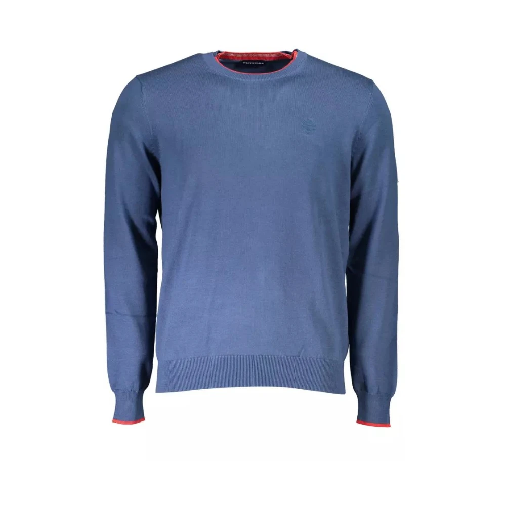 North Sails Men's Blue Round-Neck Knitwear, 2XL, Nautical Chic Jumper