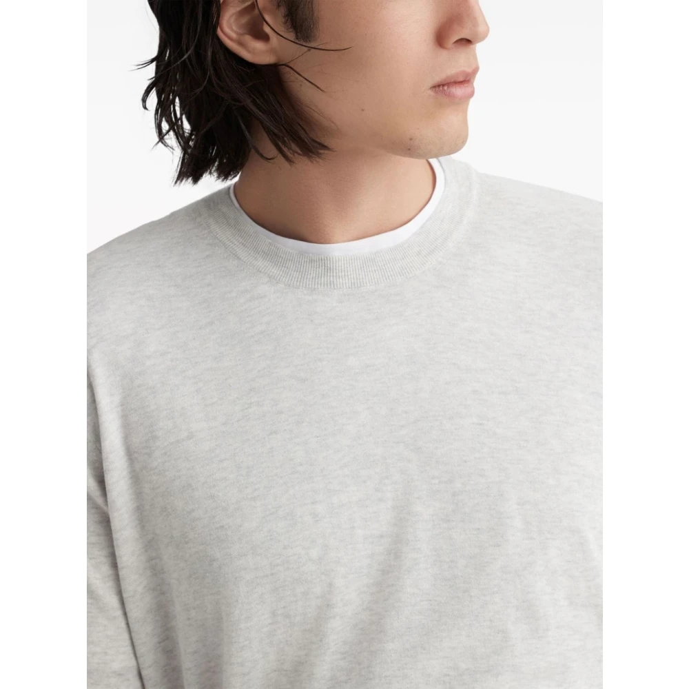 BRUNELLO CUCINELLI Zomerse Gebreide Truien Grijs Gray Heren