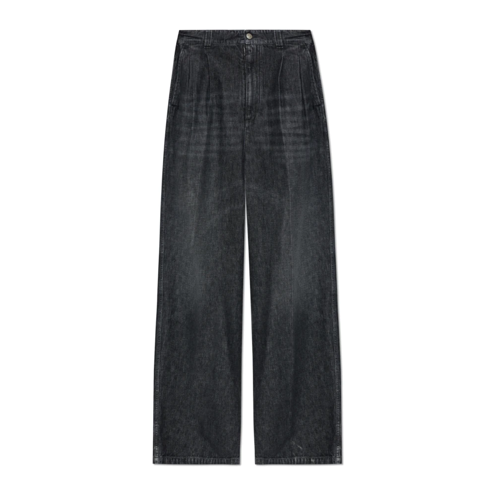 Maison Margiela Mannelijk Zwart Jeans Heren, S, Katoen, Wide-Leg Jeans