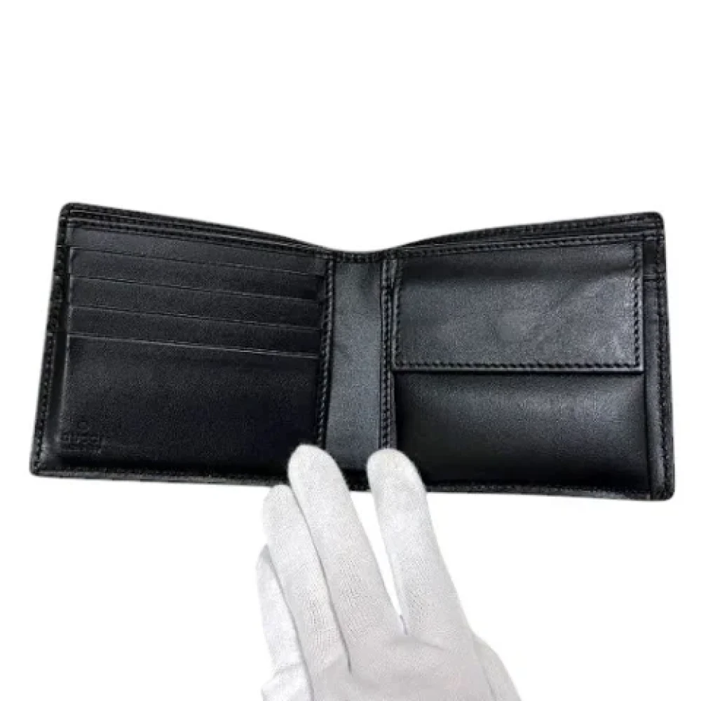 Gucci Vintage Pre-owned Leather wallets Black Heren