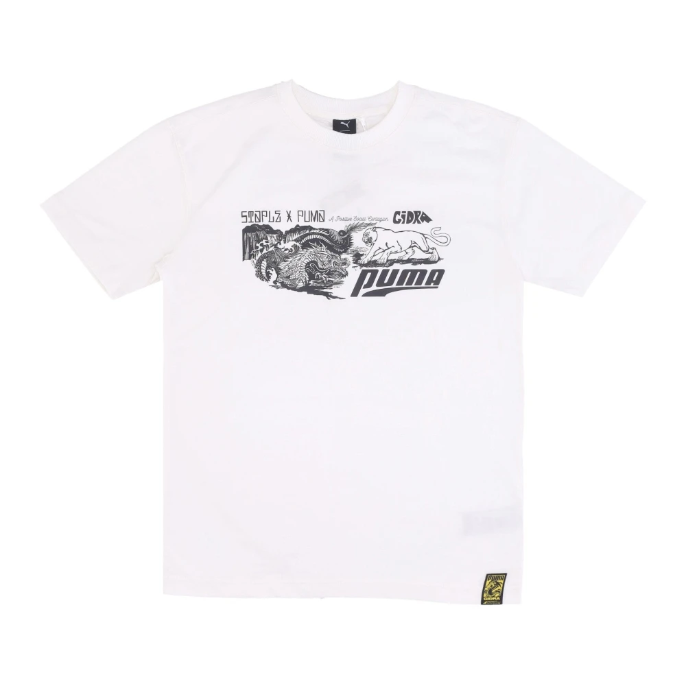 Puma Grafisch Tee X Staple Wit T-shirt White Heren