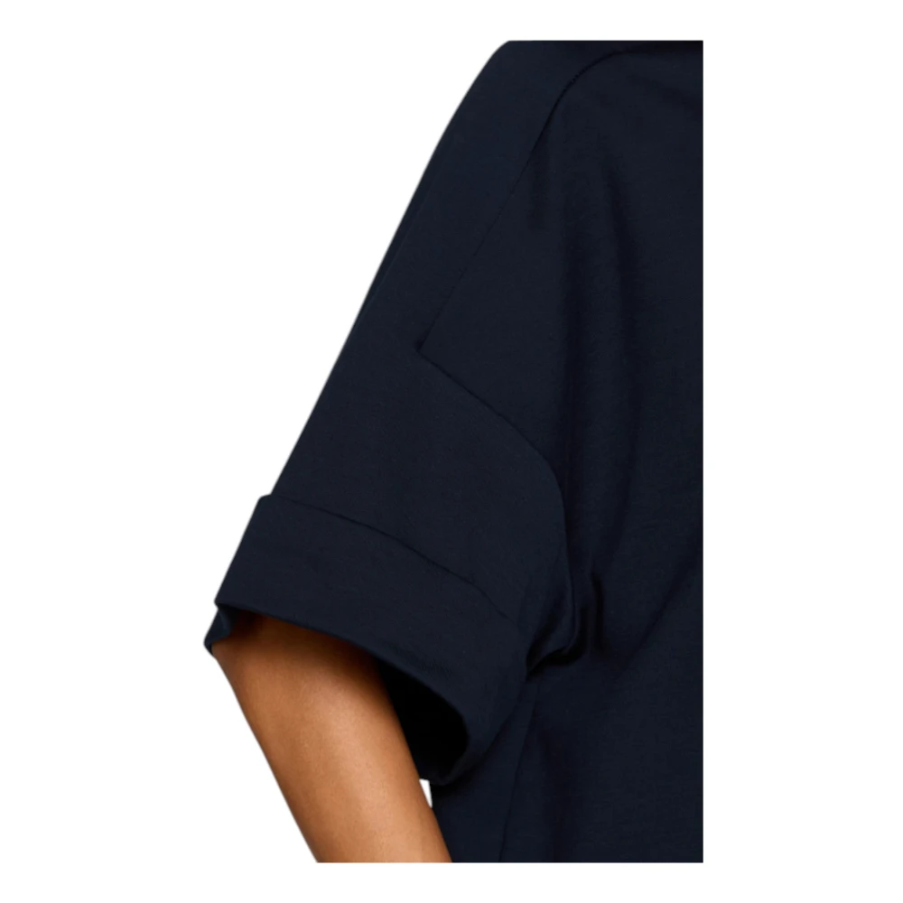 Dondup Navy Oversized Crew-neck T-shirt Blue Dames