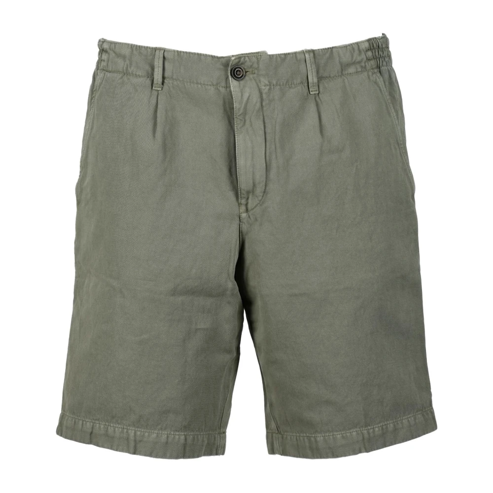 Briglia Linnen Katoen Bermuda Shorts Green Heren