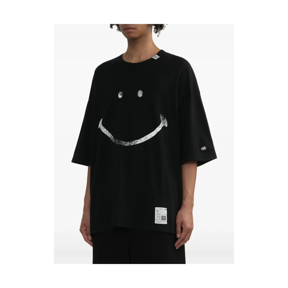 Mihara Yasuhiro Zwart Crew Neck T-shirt Black Heren