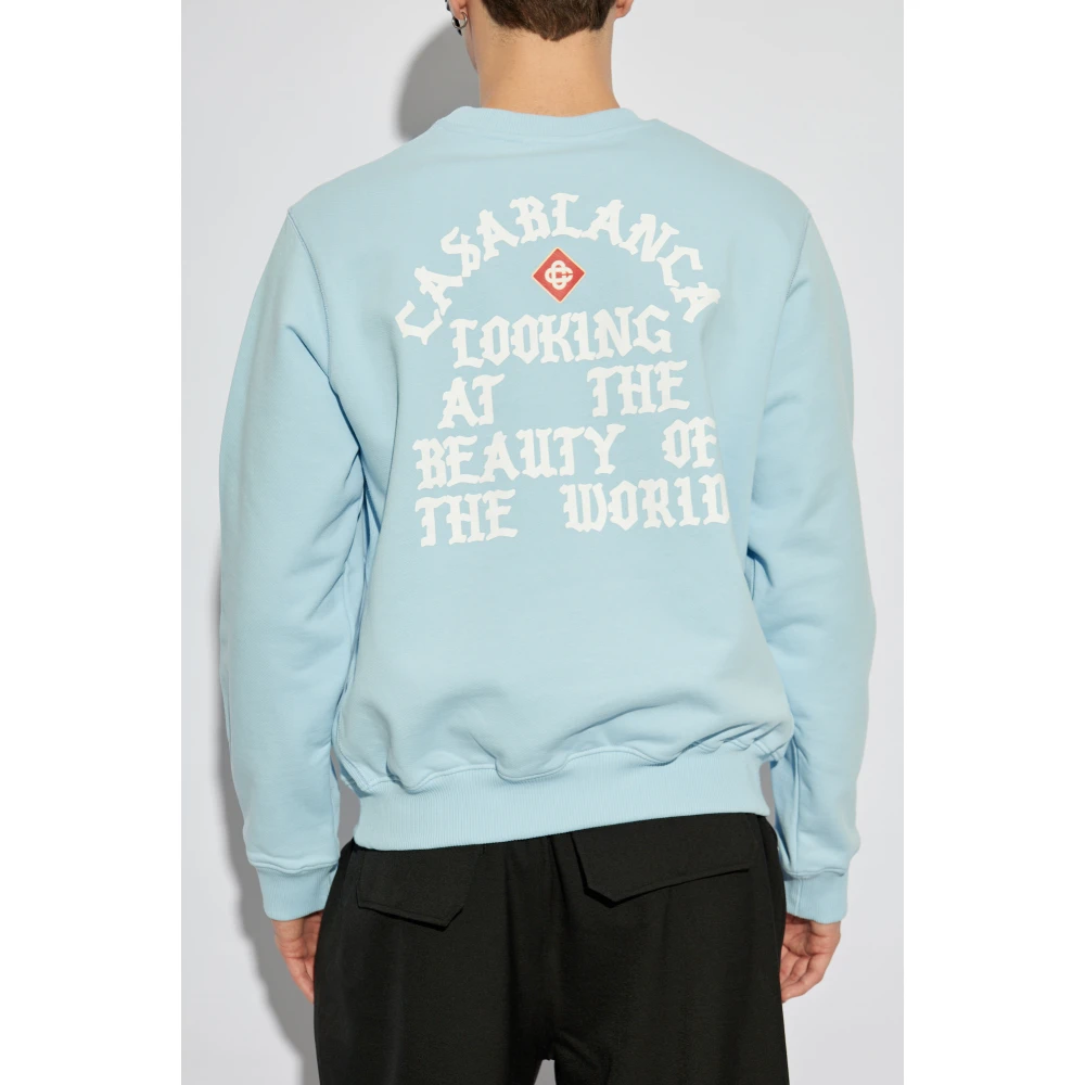 Casablanca Bedrukte sweatshirt Blue Heren