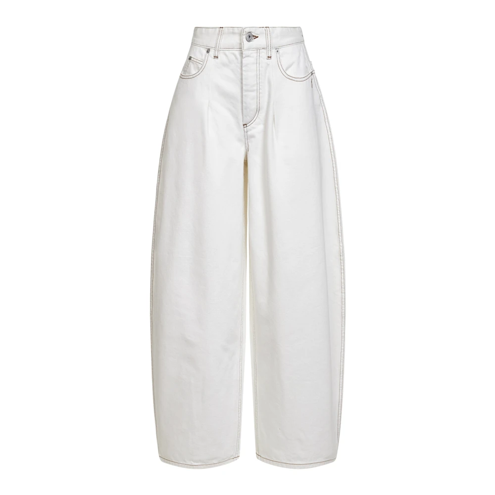 Jacquemus White Loose Fit Jeans, Female, W25, Ovalo De-Nîmes Jeans