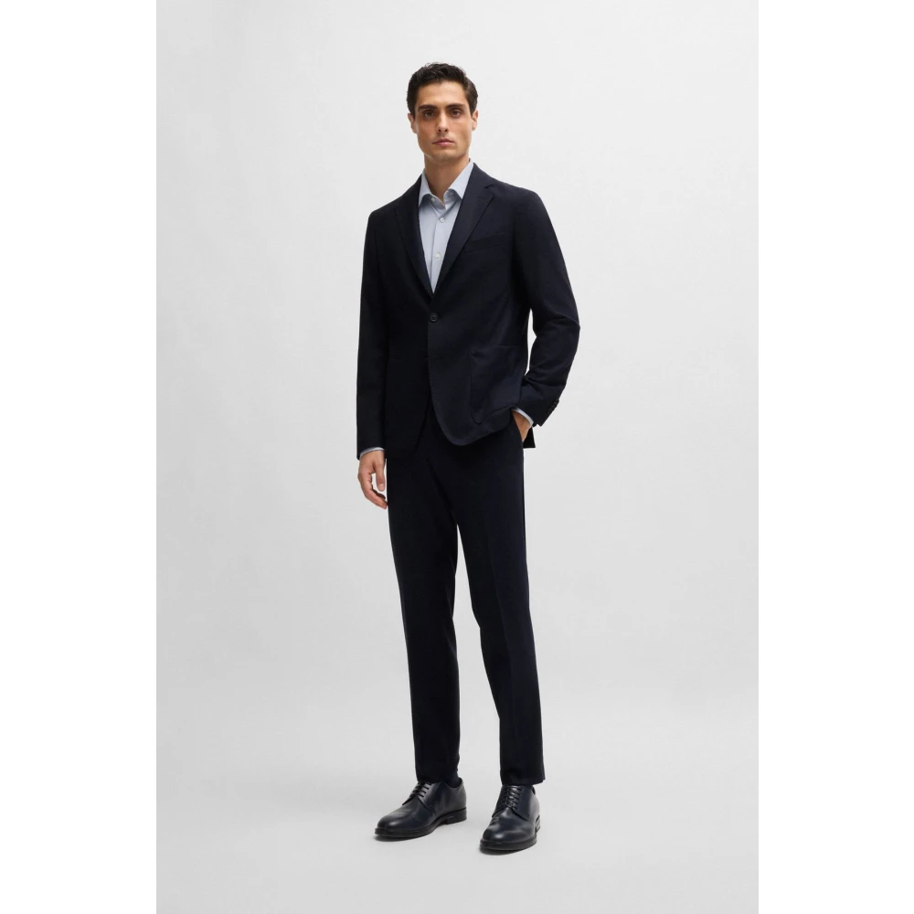 Boss Blauwe Flanellen Jas P-Hanry Blue Heren