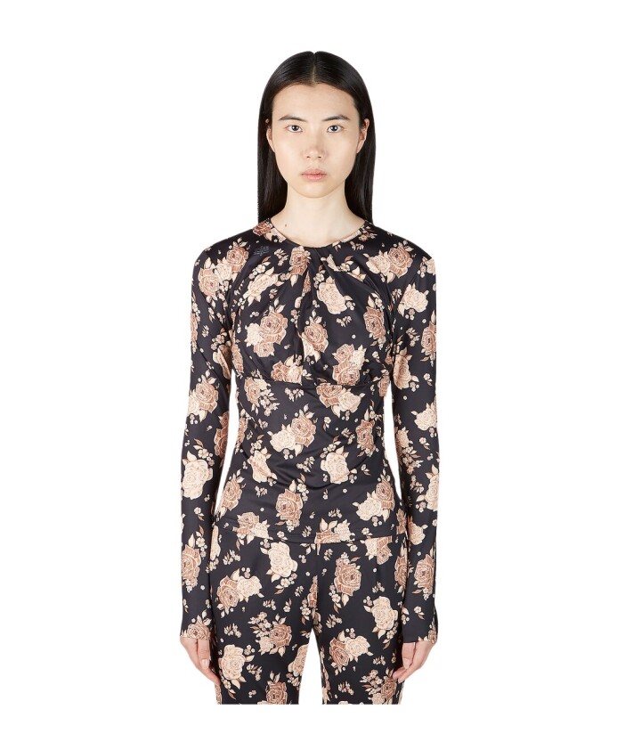 top-jersey-floral-avec-style-avant-garde