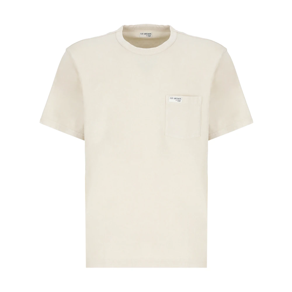 Fay T-Shirts Beige Heren