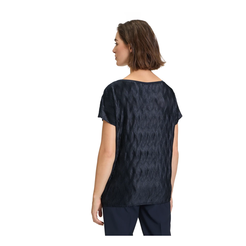 Betty Barclay Gestructureerd Shirt met Boothals Blue Dames