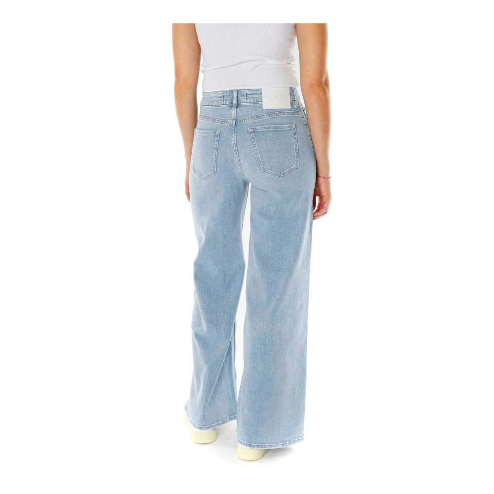 Replay Wide Leg Midwaist Jeans Blue Dames
