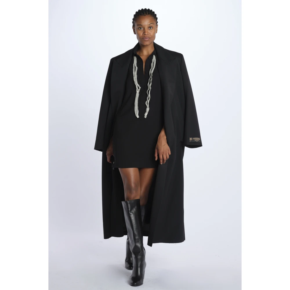 N21 Zwart Kant Inzet Mini Jurk Black Dames