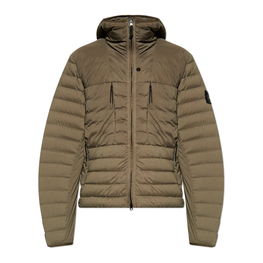 Stone Island Green Down Jacket Sseamless Tunnel - Male - Down Jackets - 2XL - Jackets