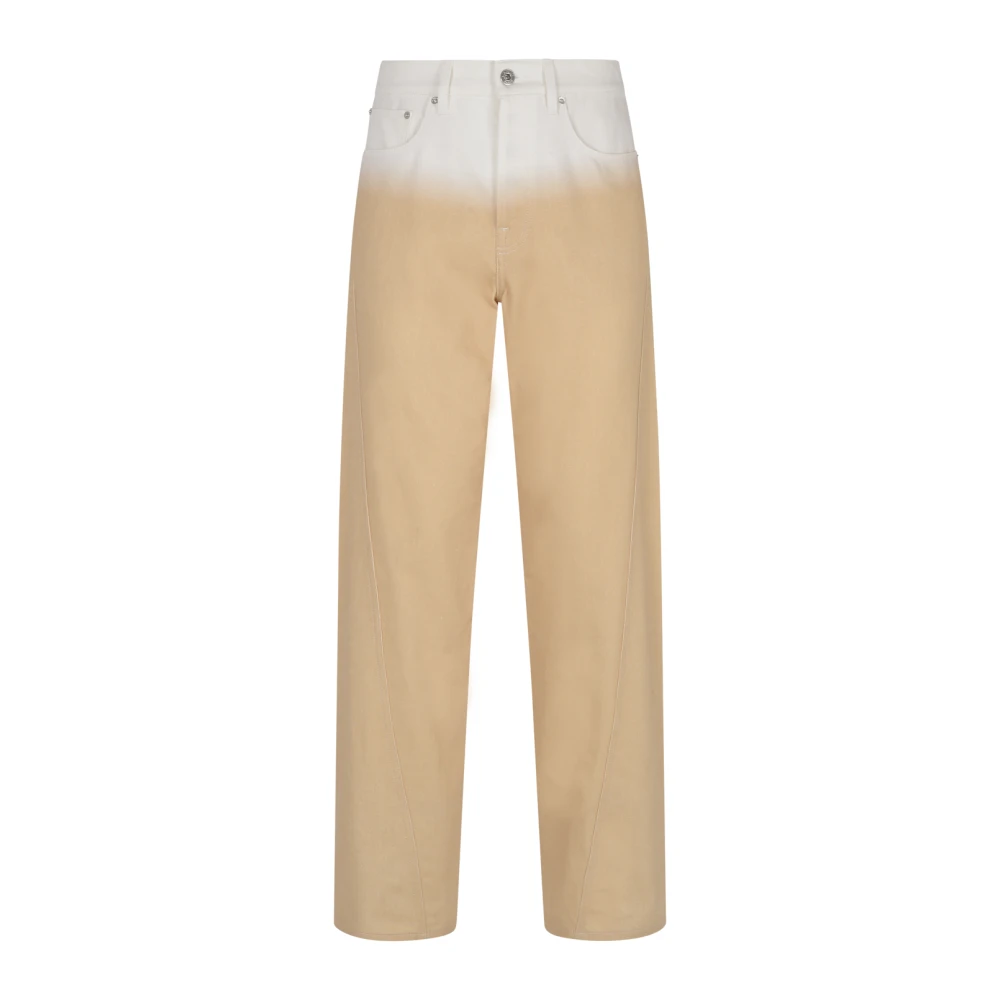 Lanvin Gedraaide Verloop Broek Beige Heren