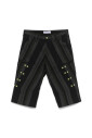black-stripe-belted-shorts
