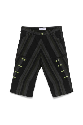 sort-stribet-baelte-shorts