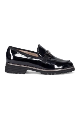 Svart Lackläder Moccasin