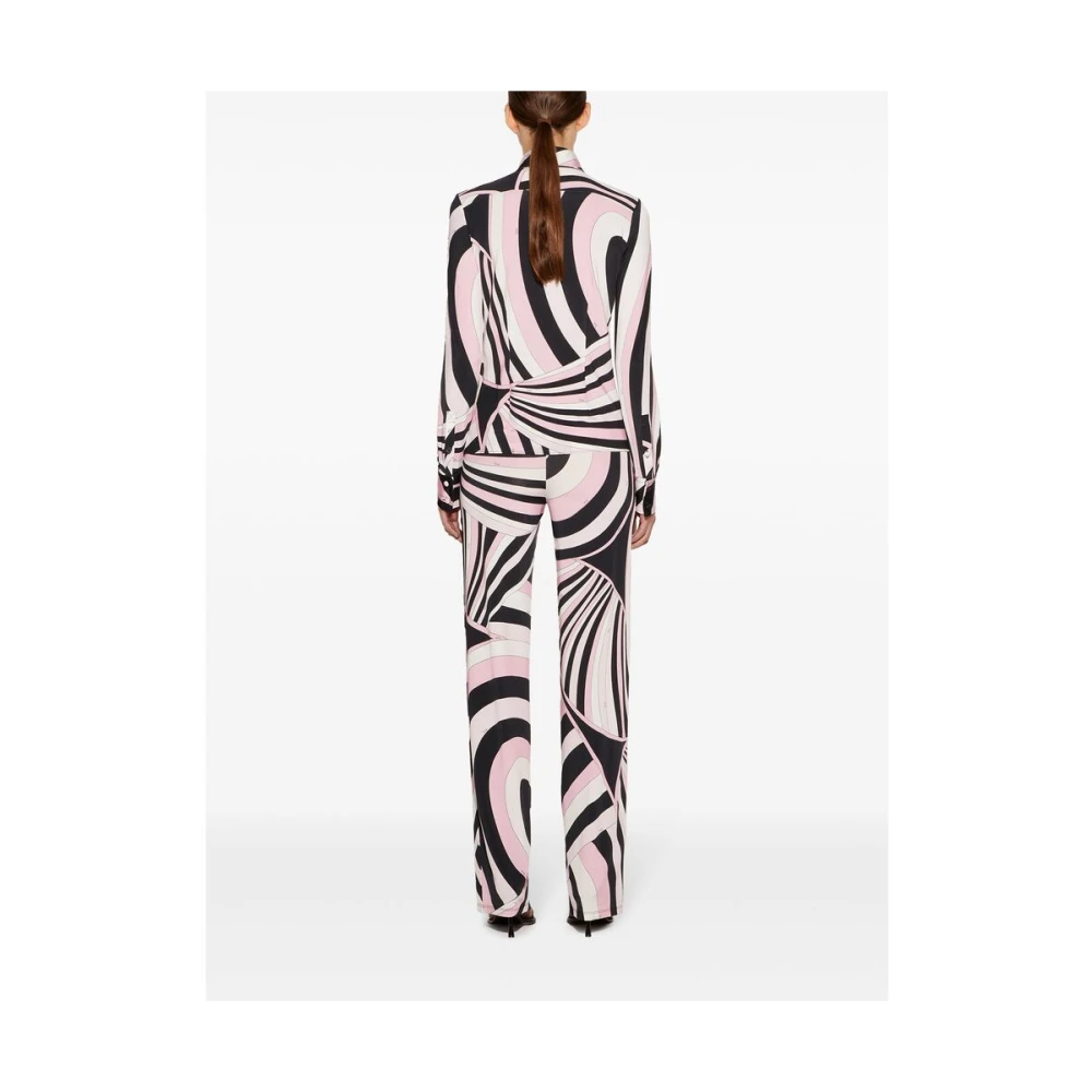 EMILIO PUCCI Abstract Patroon Rechte Pijp Broek Multicolor Dames