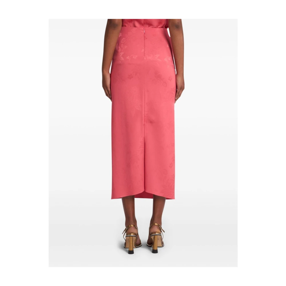 ETRO Koraalblad Lange Rok Pink Dames