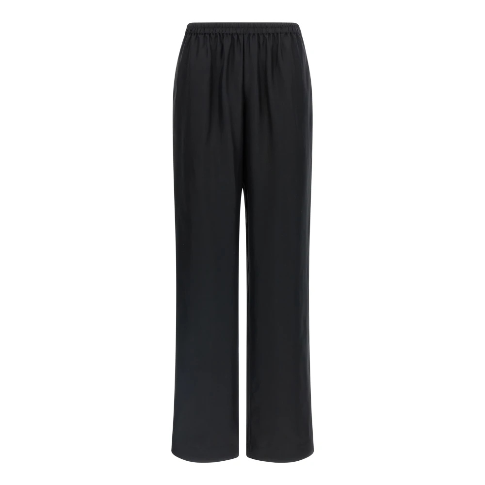 Loulou Studio Women's Black Alera Silk Twill Trousers - Wide Trousers - Xs - Trousers