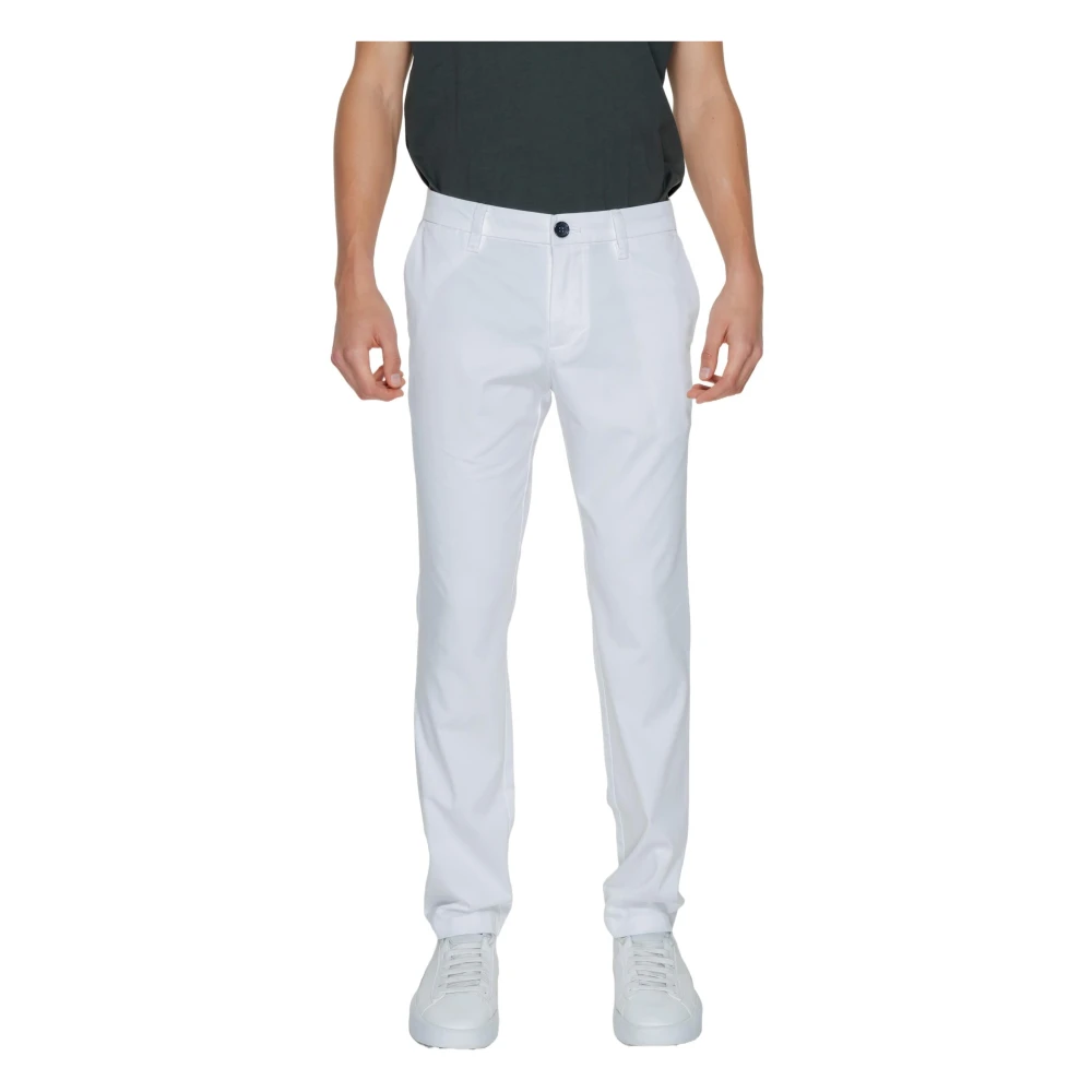 Armani Exchange Witte Chino Broek met Rits White Heren