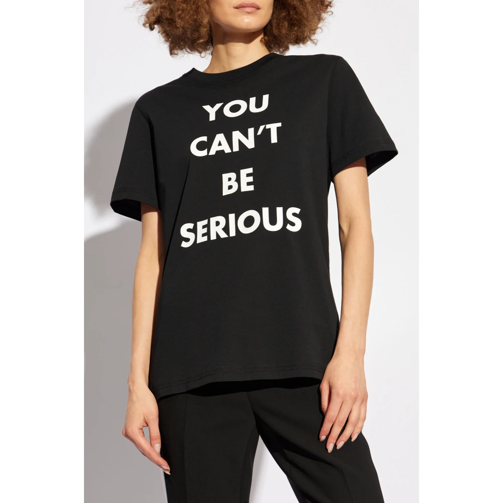 Moschino T-shirt met print Black Dames