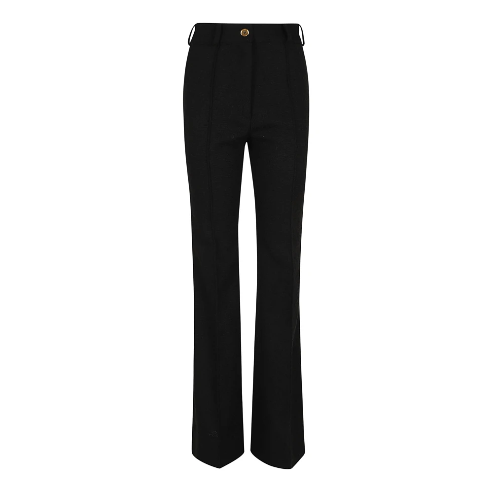 Patou Zwarte Wollen Blend Broek Black Dames