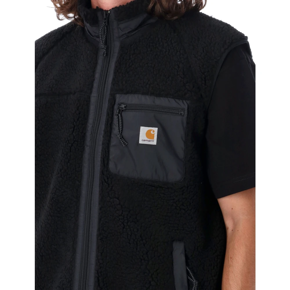 Carhartt WIP Zwarte Buitenkleding Vest Aw24 Black Heren