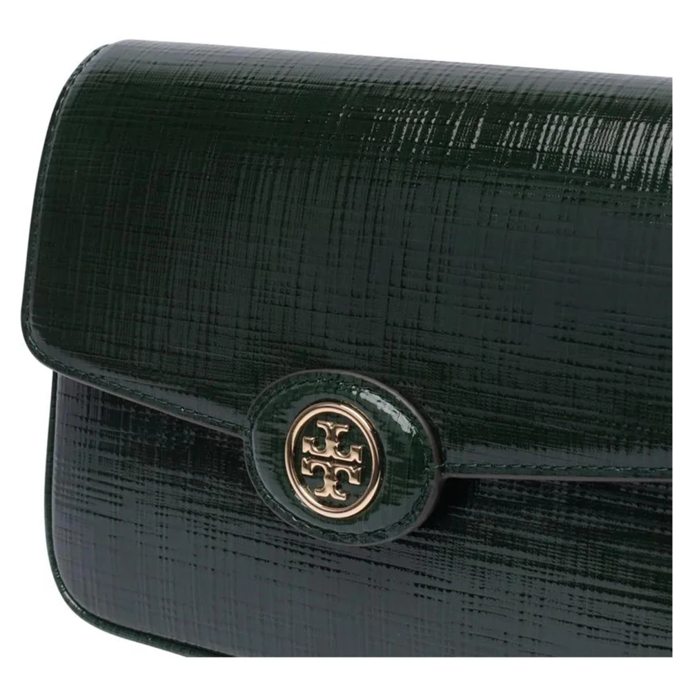 TORY BURCH Omkeerbare Crosshatched Schoudertas Green Dames