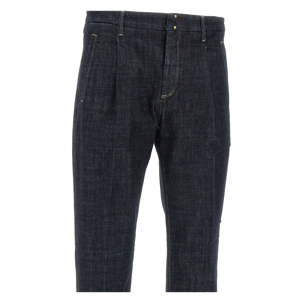 Incotex Donkerblauwe Stretch Denim Jeans Blue Heren