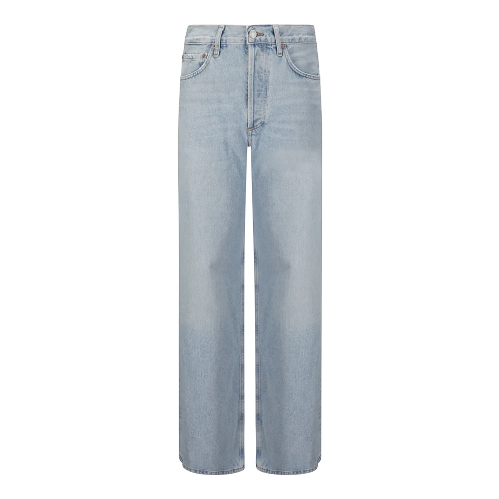 Agolde Wijde pijp hoge taille losse pasvorm jeans Blue Dames