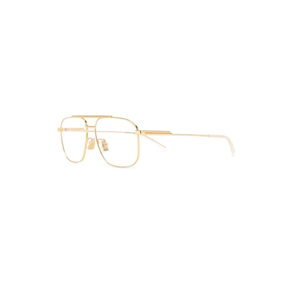 Bottega Veneta Gouden Optisch Frame met Accessoires Yellow Unisex