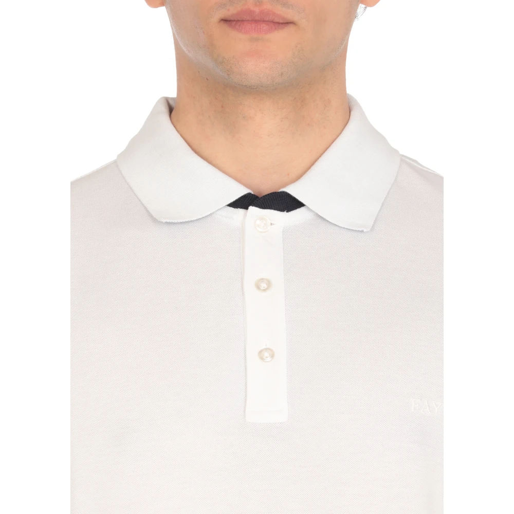 Fay Witte Polo Shirt met Kraag White Heren