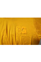 t-shirt-jaune-fonce-logo-coton-col-rond