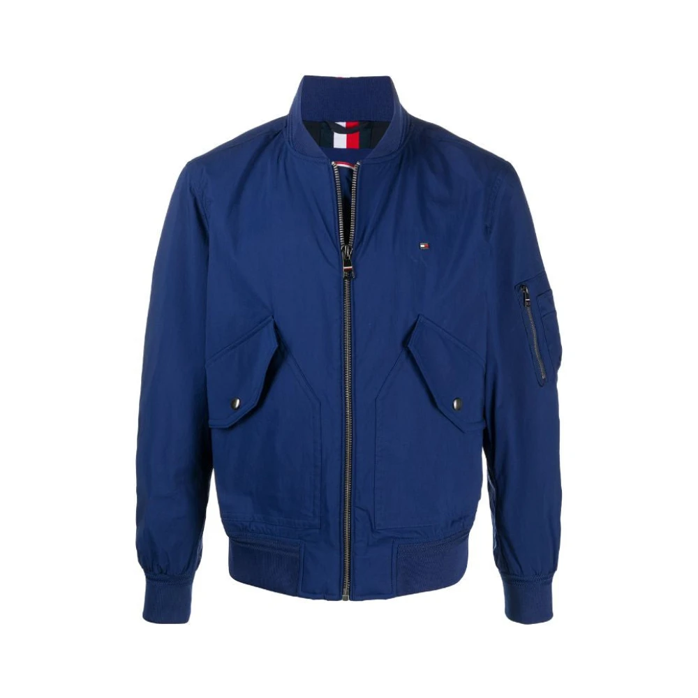 Tommy Hilfiger Blauwe Textiel Jas Blue Heren