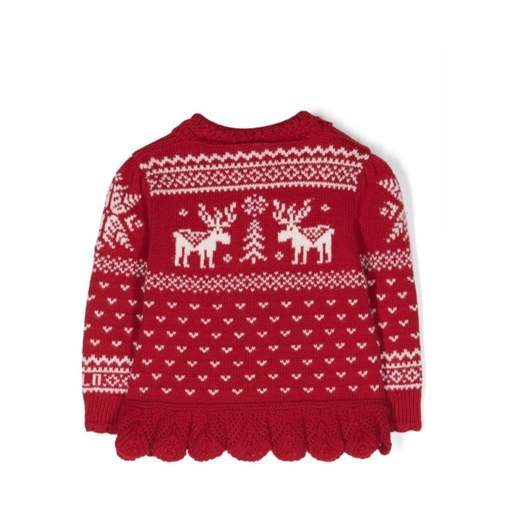 Polo Ralph Lauren Gezellige Rendier Cardigan Trui Red Unisex