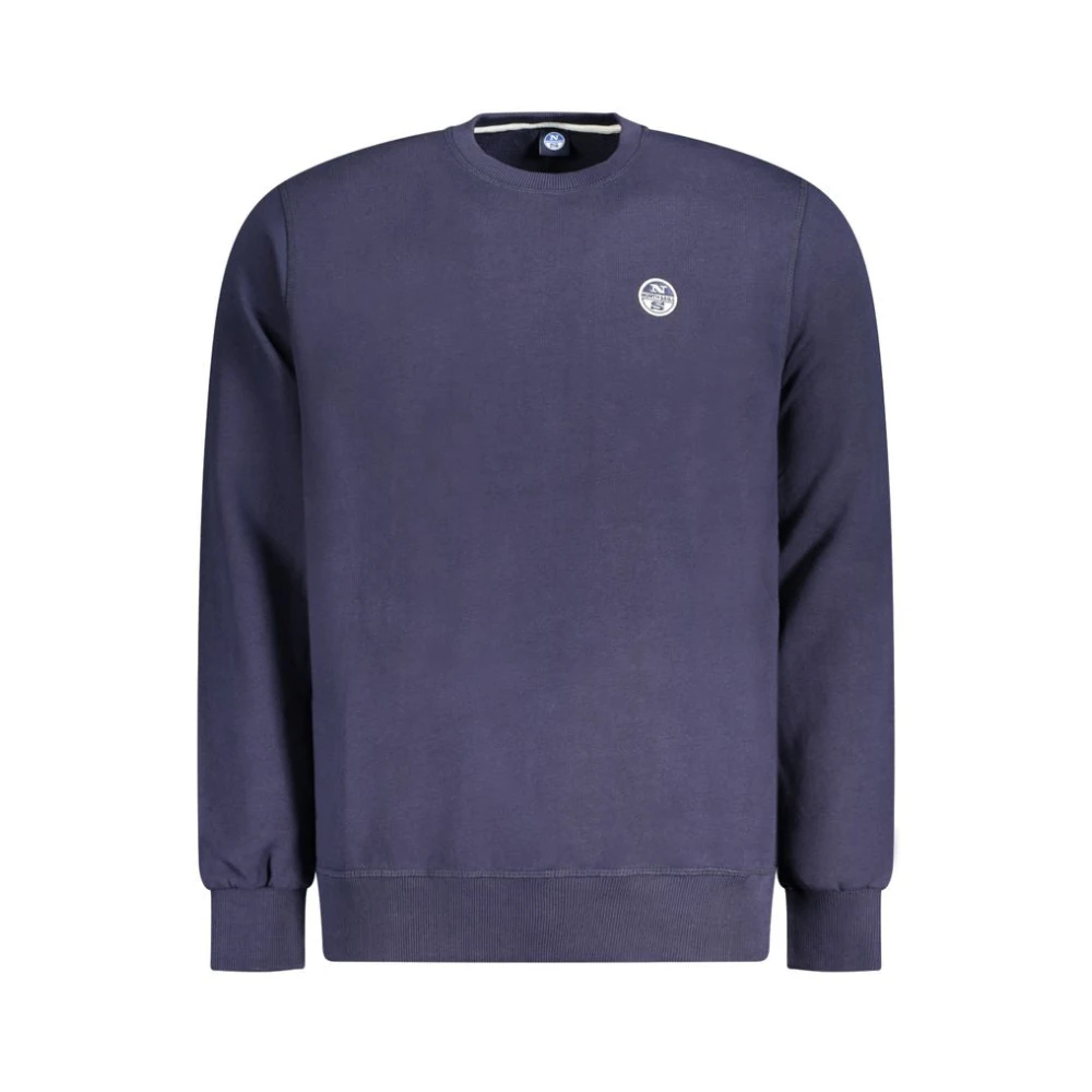 North Sails Blauwe Katoenen Crew Neck Sweater Blue Heren