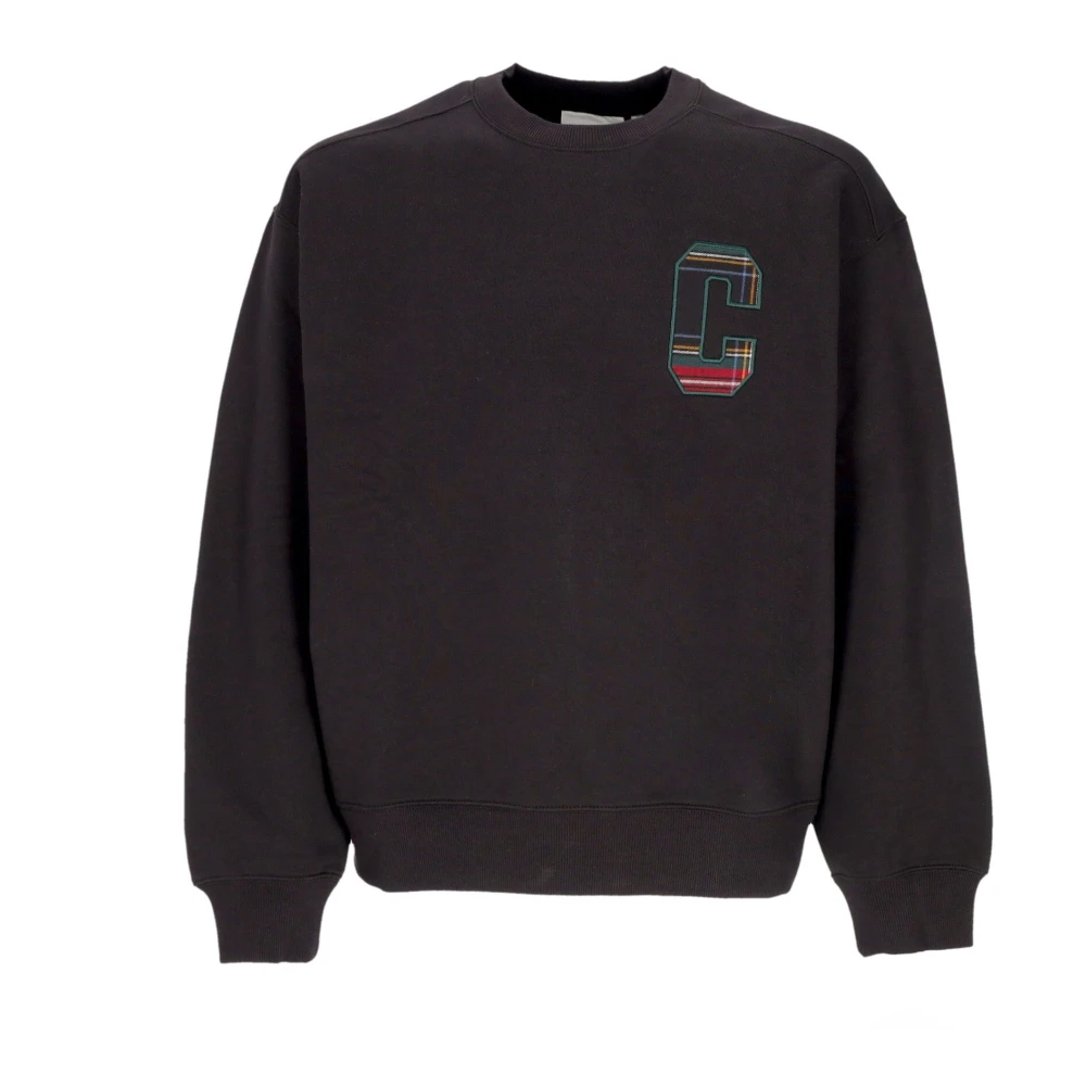 Carhartt WIP Zwarte Crewneck Sweater Zachte Pasvorm Black Heren