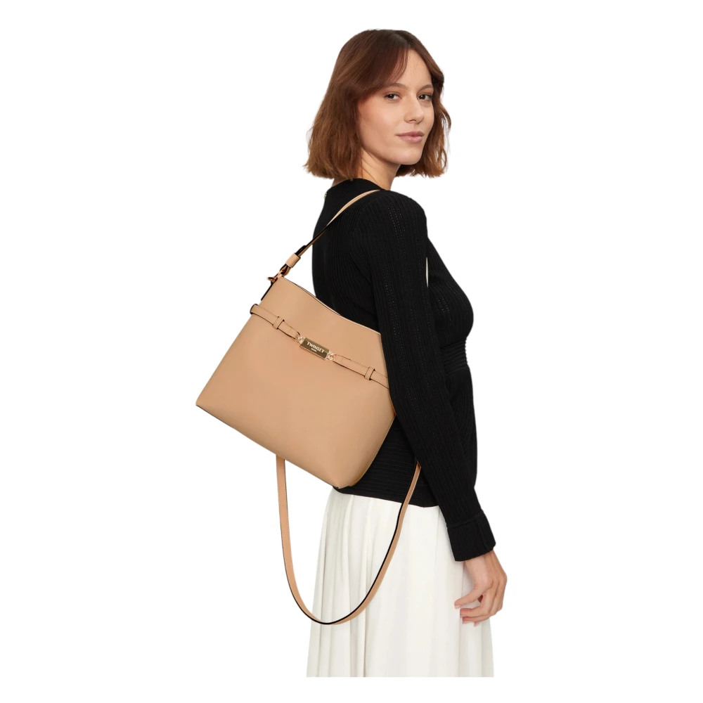 Twinset Schoudertas in Trendy Stijl Brown Dames