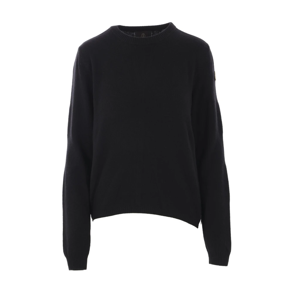 Moncler Grafische Wol Kasjmier Trui Zwart Black Dames